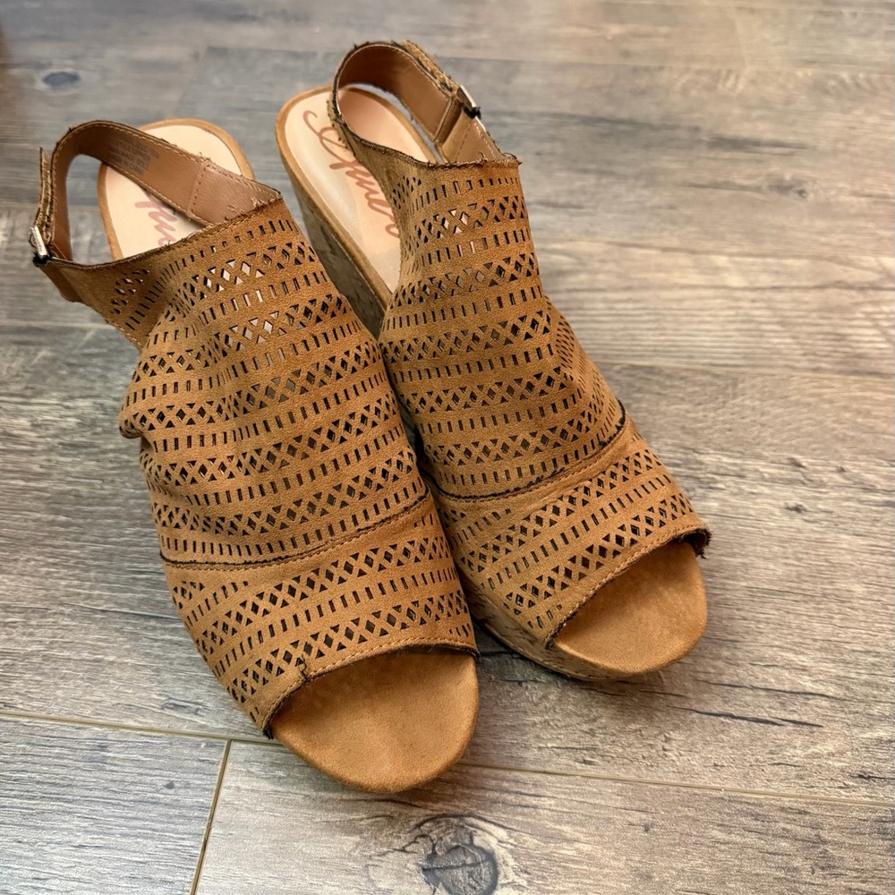 American Rag Tan Cutout Slingback Sandals